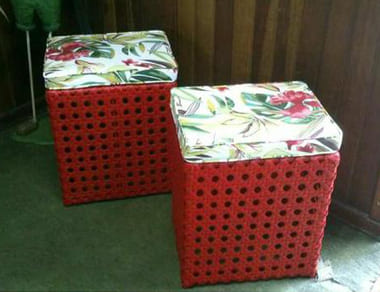 Conjunto de Mesa e Poltronas em Tela Sling de PVC