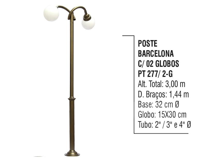Poste Barcelona com 02 Globos