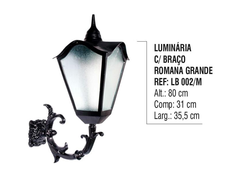Luminária com Braço Romana Grande