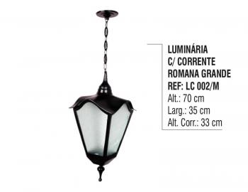 Luminária com Corrente Romana Grande