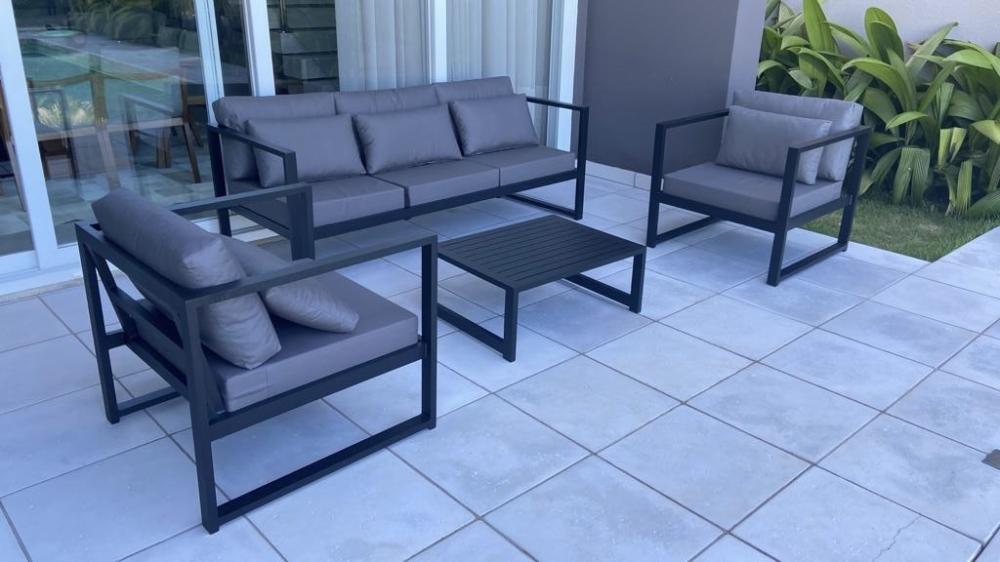 Conjunto sofá em Alumínio tubular