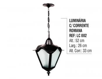 Luminária com Corrente Romana