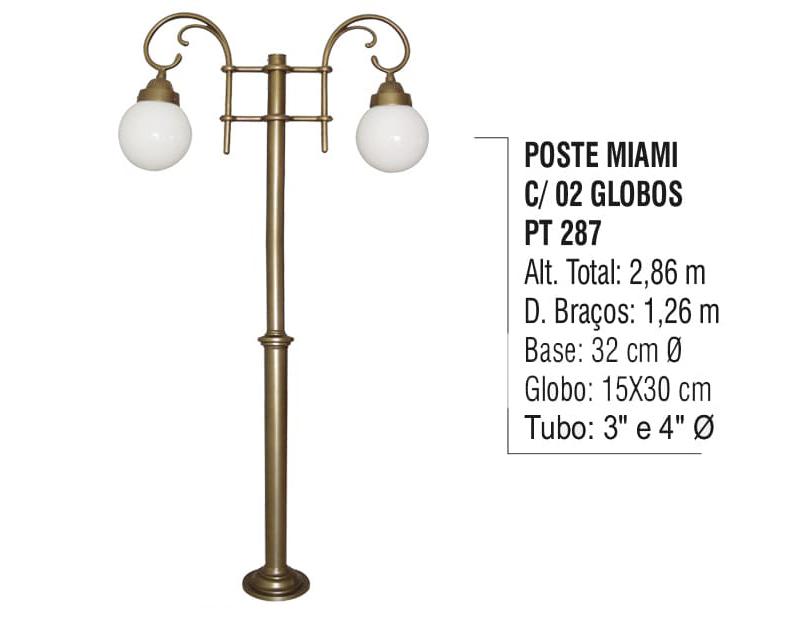 Poste Miami com 02 Globos