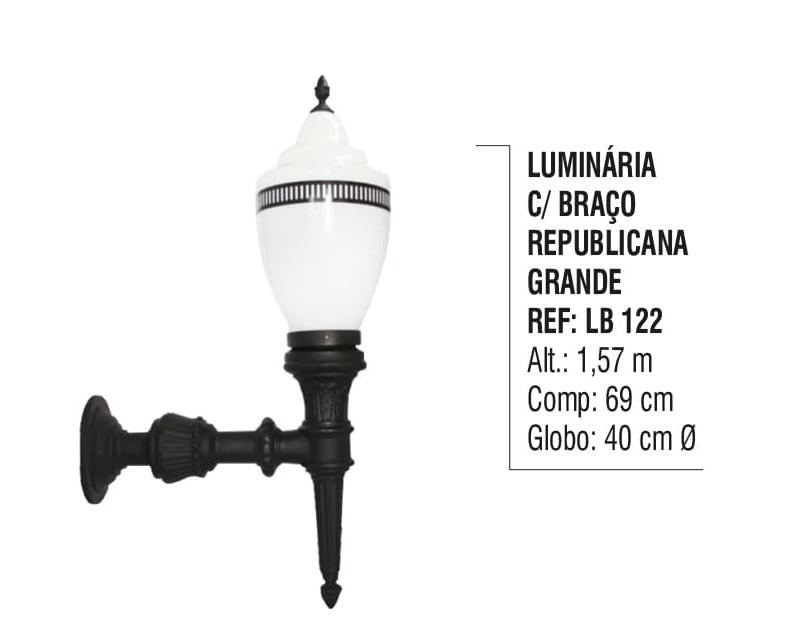 Luminária com Braço Republicana Grande