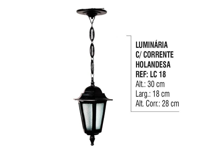 Luminária com Corrente Holandesa