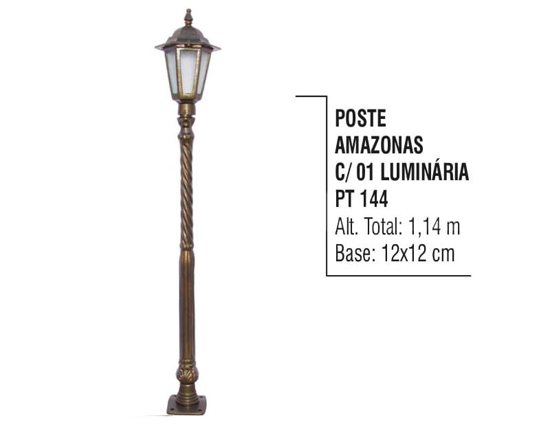 Poste Amazonas com 01 Luminária
