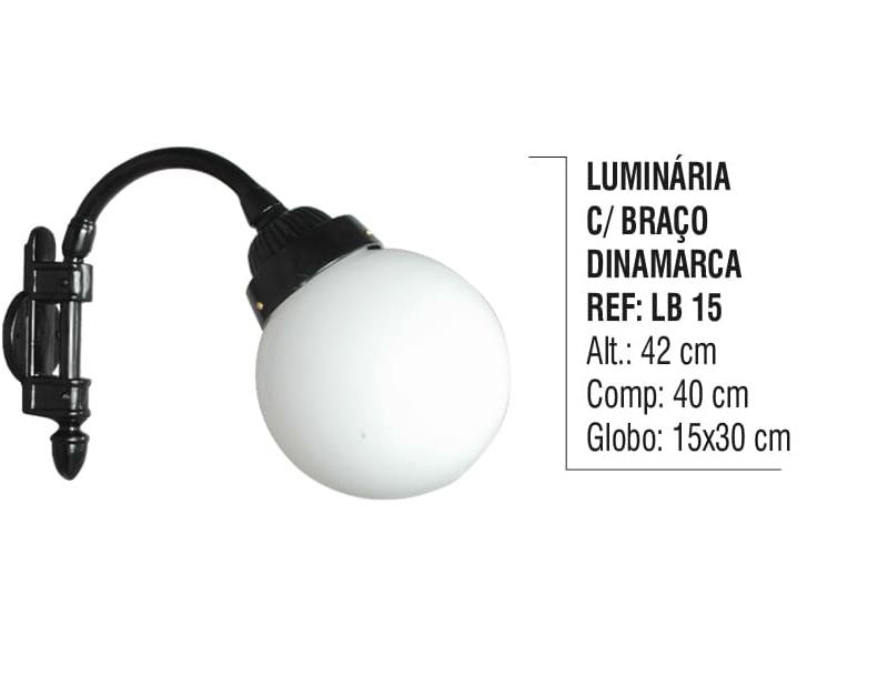 Luminária com Braço Dinamarca