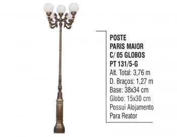 Poste Paris Maior com 05 Globos
