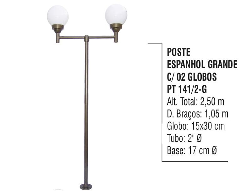 Poste Espanhol Grande com 02 Globos