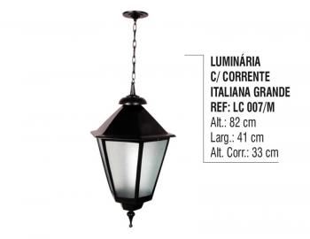 Luminária com Corrente Italiana Grande