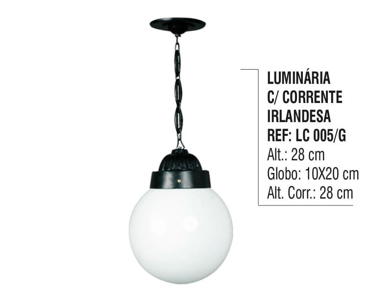 Luminária com Corrente Irlandesa