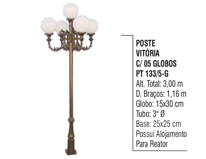 Poste Vitória com 05 Globos
