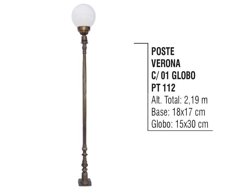 Poste Verona com 01 Globo