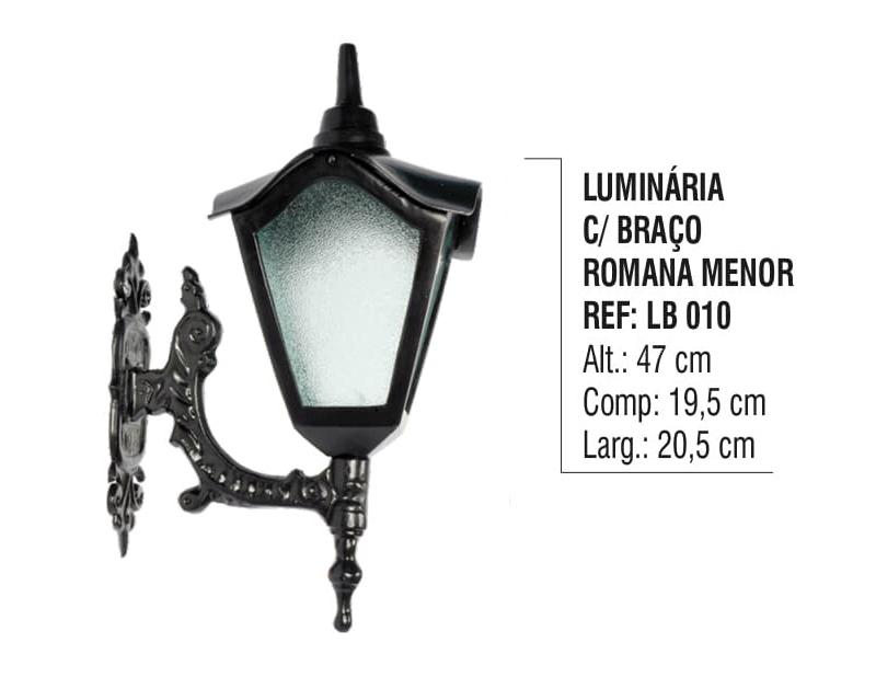 Luminária com Braço Romana Menor