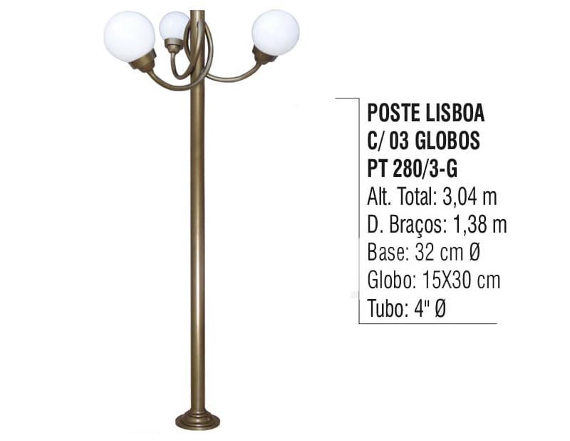 Poste Lisboa com 03 Globos