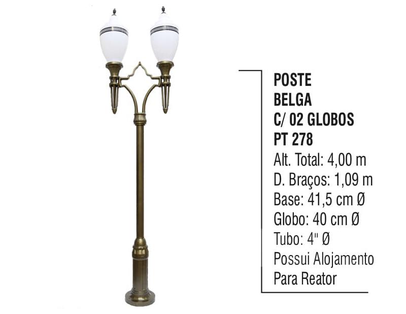 Poste Belga com 02 Globos